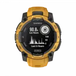 Смарт-годинник Garmin Instinct 3 45 мм, Solar Sunburst помаранчевий з Sunburst/Grey помаранчевим/сірим силіконовим ремінцем