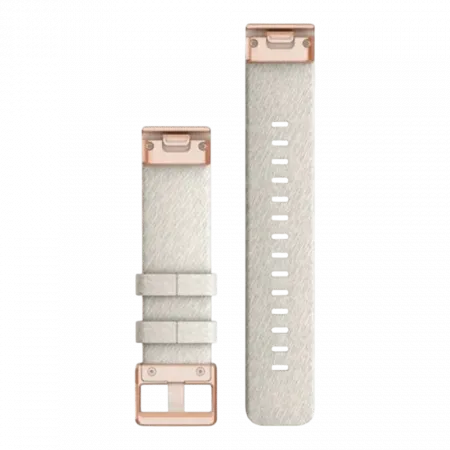 Ремінець QuickFit 20 мм, Cream Heathered бежевий, Rose Gold застібка, нейлоновий