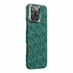 Чохол Pitaka Tactile Woven Monogram Green/Gold для iPhone 16 Pro Max