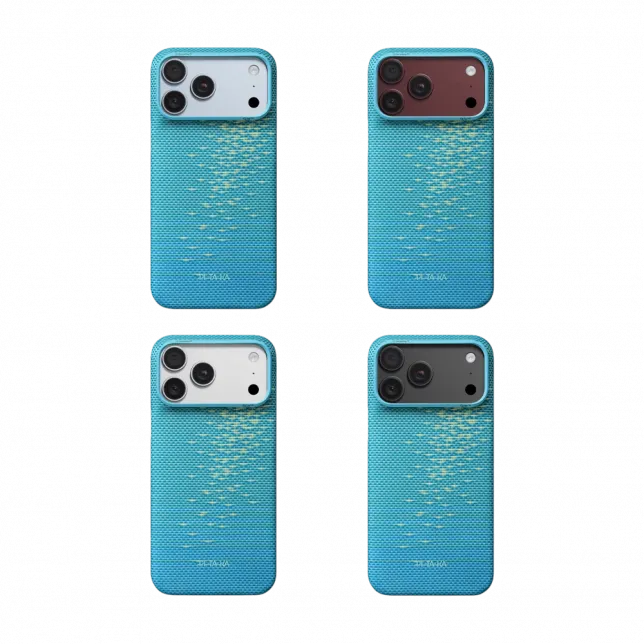 Чохол Pitaka Edge Ultra-Slim Glints of Gold Lucid Blue для iPhone 18 Pro/17 Pro