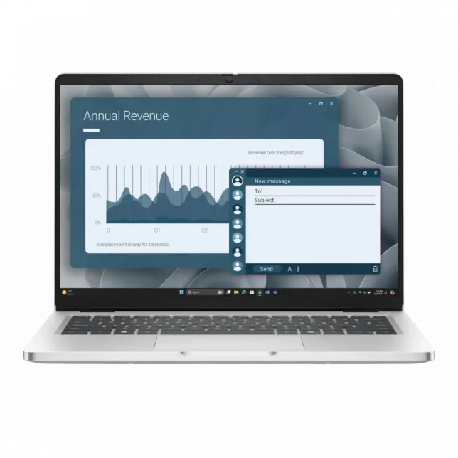 Ноутбук Dell Pro 14 14" FHD+ IPS AG, AMD R5-220, 16GB, F512GB, UMA, Win11P, сріблястий, US клавіатура