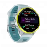 Смарт-годинник Garmin Forerunner 570 47мм Amp Yellow Aluminum з Translucent Whitestone/Turquoise блакитним силіконовим ремінцем