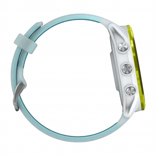 Смарт-годинник Garmin Forerunner 570 47мм Amp Yellow Aluminum з Translucent Whitestone/Turquoise блакитним силіконовим ремінцем