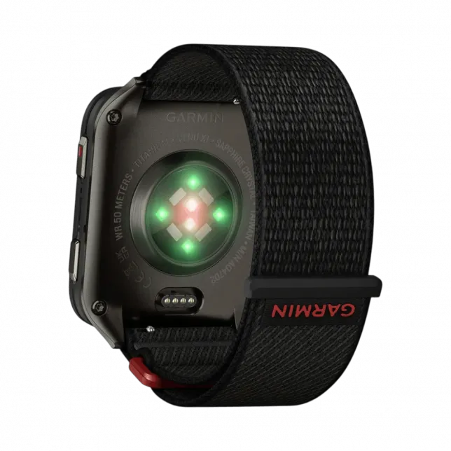 Смарт-годинник Garmin Venu X1 Black з титановим Slate корпусом та чорним нейлоновим ремінцем ComfortFit