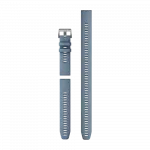 Ремінець QuickFit 22 мм, Hurricane Blue блакитний силіконовий (комплект з трьох частин)