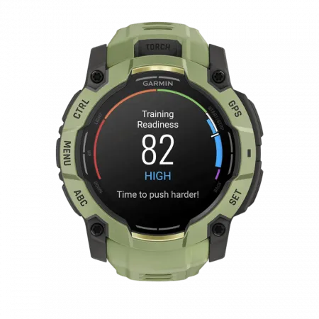 Смарт-годинник Garmin Instinct 3 50 мм, AMOLED Fern Green зелений з Fern Green зеленим силіконовим ремінцем