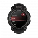 Смарт-годинник Garmin Instinct 3 45 мм, AMOLED Black чорний з Black чорним силіконовим ремінцем