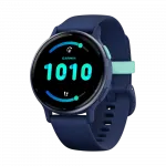 Смарт-годинник Garmin Vivoactive 5 Metallic Navy Aluminium Вezel з темно-синім корпусом Navy та силіконовим ремінцем