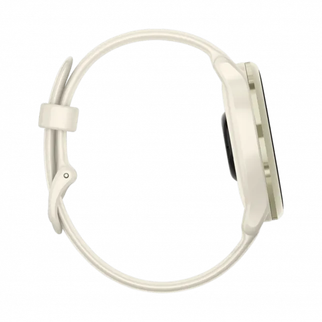 Смарт-годинник Garmin Vivoactive 6 Lunar Gold з Bone білим силіконовим ремінцем