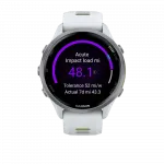 Смарт-годинник Garmin Forerunner 970 Titanium з Whitestone корпусом та Whitestone/Translucent Amp Yellow білим силіконовим ремінцем