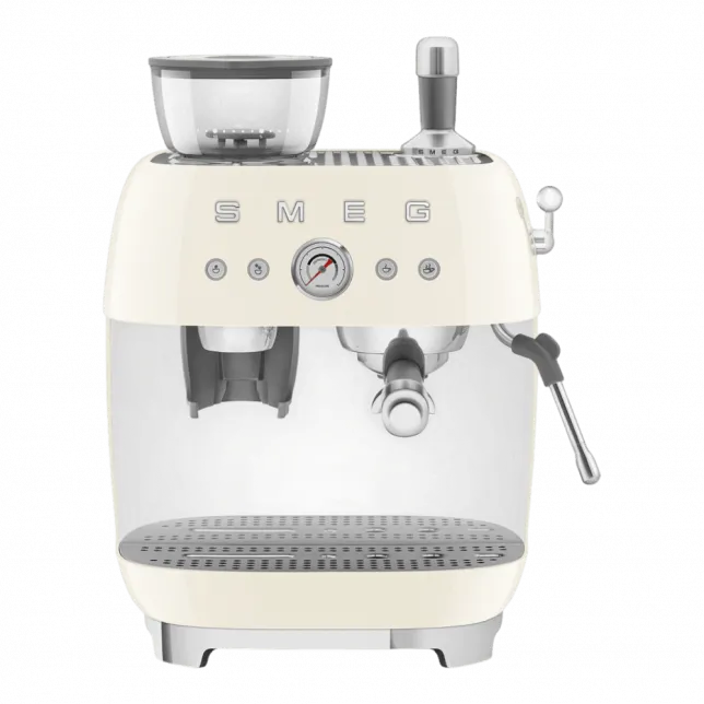 Кавомашина еспресо з кавомолкою Smeg (Cream)