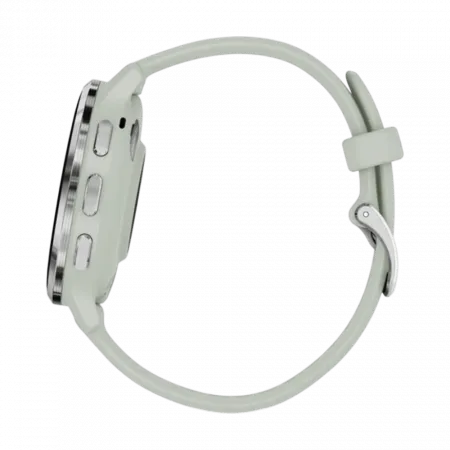 Смарт-годинник Garmin Venu 3S Silver Stainless Steel Bezel з Sage Gray сіро-зеленим корпусом та силіконовим ремінцем