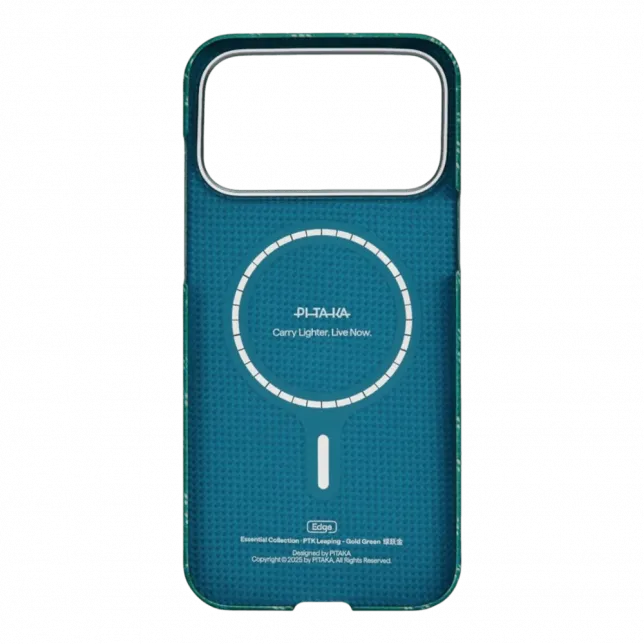 Чохол Pitaka Ultra-Slim Monogram для iPhone 17 Pro Green/Gold
