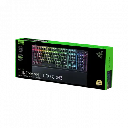 Клавіатура механічна Razer Huntsman V3 Pro 8KHz, 104key, Analog Optical Switch Gen-2, USB-A, EN, RGB, чорний