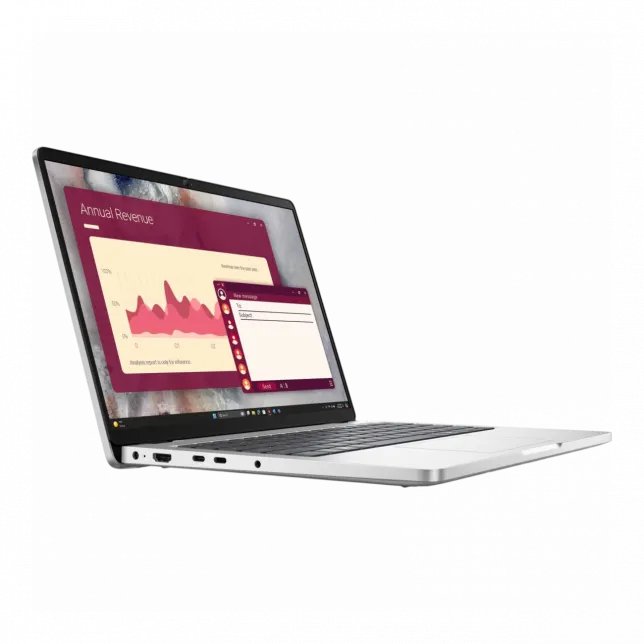 Ноутбук Dell Pro 14 14" FHD+ IPS AG, Intel U7-255U, 32GB, F512GB, UMA, Lin, сріблястий, US клавіатура