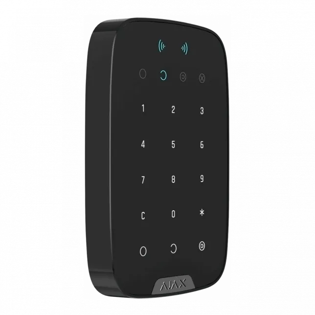 Бездротова сенсорна клавіатура Ajax Keypad Plus, jeweller, бездротовий, чорний (26077.83.BL1)