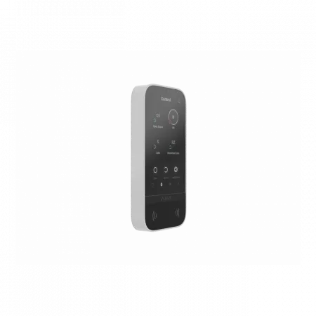 Клавіатура з сенсорним дисплеєм Ajax KeyPad TouchScreen, jeweller, бездротовий, білий