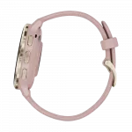 Смарт-годинник Garmin Venu 3S Soft Gold Stainless Steel Bezel з Dust Rose рожевим корпусом та силіконовим ремінцем