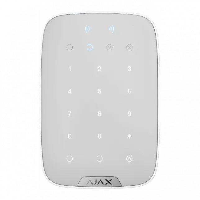 Бездротова сенсорна клавіатура Ajax Keypad Plus, jeweller, бездротовий, білий