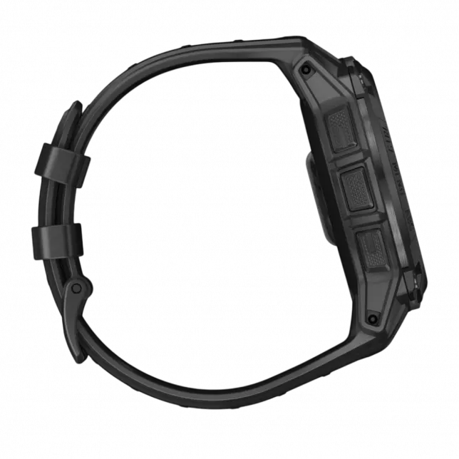 Смарт-годинник Garmin Instinct 3 50 мм, AMOLED, Tactical Edition Black чорний з чорним силіконовим ремінцем