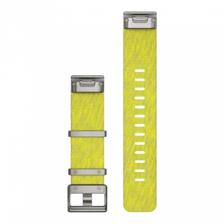 Ремінець QuickFit 22 мм, Yellow/Green жовтий/зелений жакардовий нейлоновий