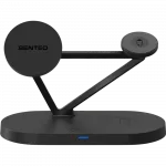 Зарядний пристрій бездротовий Senteo D1 Navi Stand 5in1 45W Black