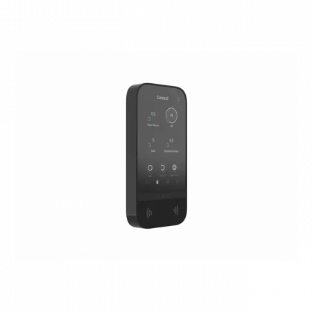 Клавіатура з сенсорним дисплеєм Ajax KeyPad TouchScreen, jeweller, бездротовий, чорний