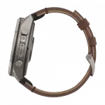 Смарт-годинник Garmin Fenix 9 Pro - inReach, 51мм Titanium з Walnut коричневим шкіряним ремінцем