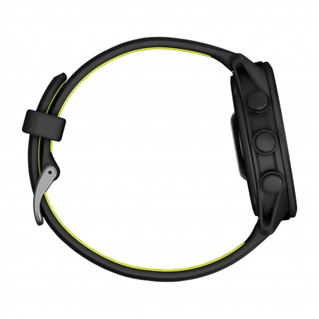Смарт-годинник Garmin Forerunner 170 Music Black чорний з Black/Amp Yellow чорним/жовтим силіконовим ремінцем