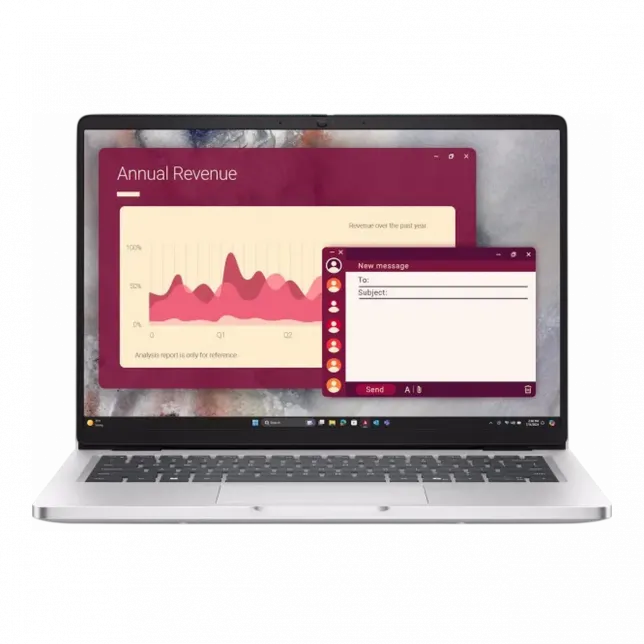Ноутбук Dell Pro 14 14" FHD+ IPS AG, AMD R5-220, 16GB, F512GB, UMA, Win11P, сріблястий, US клавіатура