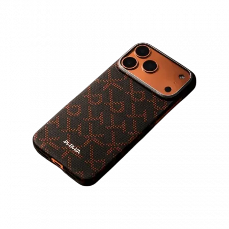 Чохол Pitaka Ultra-Slim Monogram для iPhone 17 Pro Black/Orange