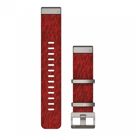 Ремінець QuickFit 22 мм, Red червоний жакардовий нейлоновий