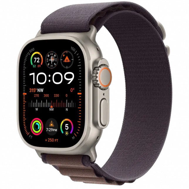 б/у Apple Watch Ultra 2 GPS + LTE 49mm Titanium Case with Indigo Alpine Loop - Large