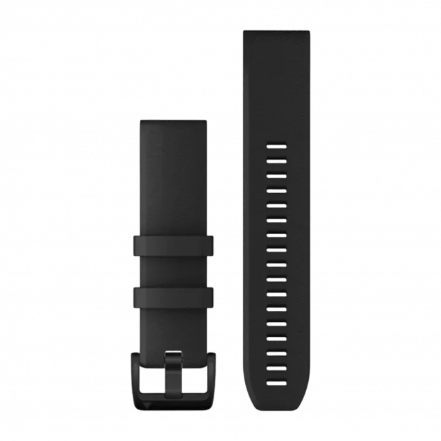 Ремінець QuickFit 22 мм, Black чорний, Black Stainless Steel застібка, силіконовий