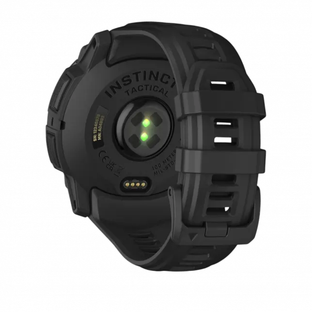 Смарт-годинник Garmin Instinct 3 50 мм, AMOLED, Tactical Edition Black чорний з чорним силіконовим ремінцем