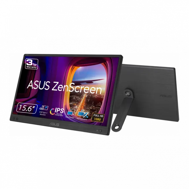 Монітор портативний Asus 15.6" ZenScreen MB166CR USB-C, IPS, Case
