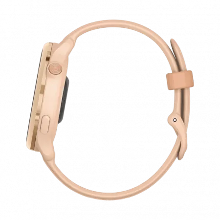 Смарт-годинник Garmin Vivoactive 6 Metallic Pink Dawn з Pink Dawn рожевим силіконовим ремінцем