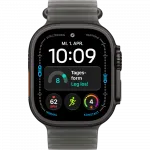 Apple Watch Ultra 4 GPS + LTE 49mm Black Titanium Case with Translucent Black Ocean Band (MJAY4)