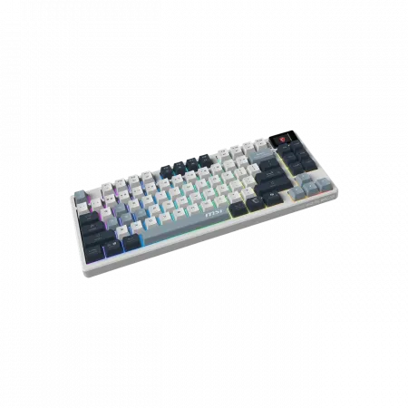Клавіатура механічна MSI FORGE GK600 TKL W SKY UA 104key, mechanical Linear, USB-A, Wireless, Bluetooth, EN/UKR/RU, RGB, білий
