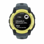 Смарт-годинник Garmin Instinct E 40 мм Electric Lime жовтий з Twilight сірим силіконовим ремінцем