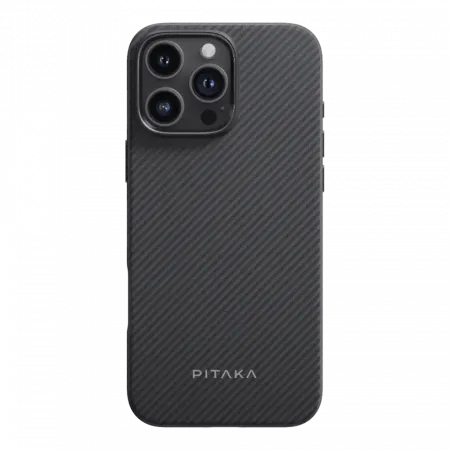 Чохол Pitaka Military-Grade Protective Classic Twill 600D Black/Grey для iPhone 16 Pro Max