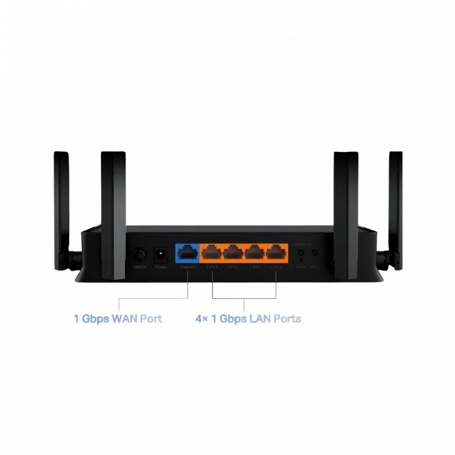 Маршрутизатор TP-LINK Archer BE220 BE3600, 4xGE LAN, 1xGE WAN, MESH