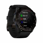 Смарт-годинник Garmin Descent Mk3i 51 мм Carbon Grey DLC Titanium з чорним силіконовим ремінцем