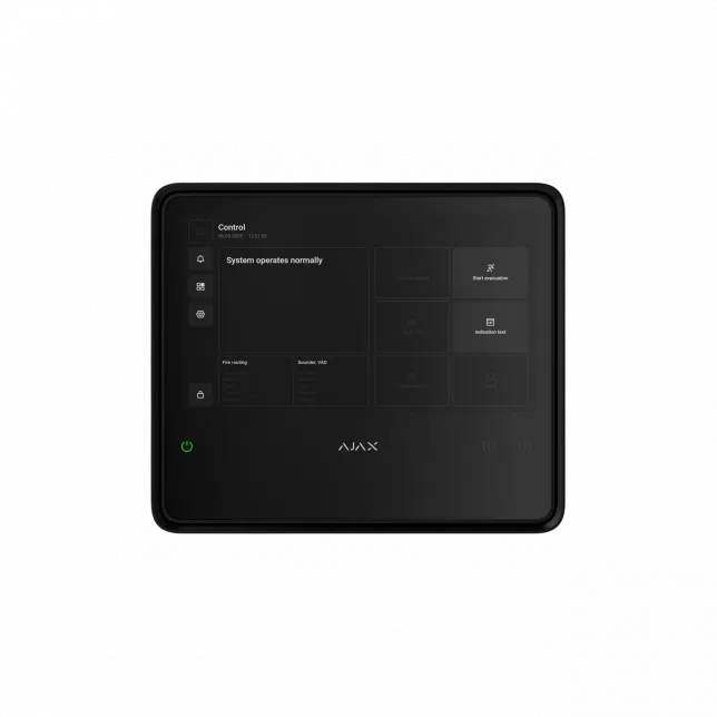 Інтелектуальна пожежна централь Ajax EN54 Fire Hub black, gsm, ethernet, jeweller, EN54, бездротова, чорний