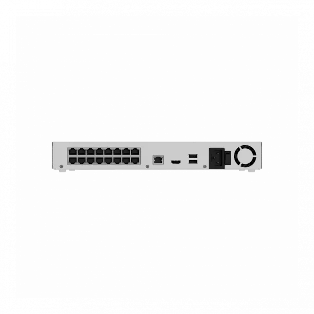 Мережевий відеореєстратор Ajax NVR H2D16PAC 16 white, HDMI 4K, 2 HDD, 16 PoE, 16 каналів, білий, 140917.122.WH1