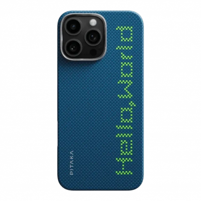 Чохол Pitaka Tactile Woven Hello World для iPhone 16 Pro Max