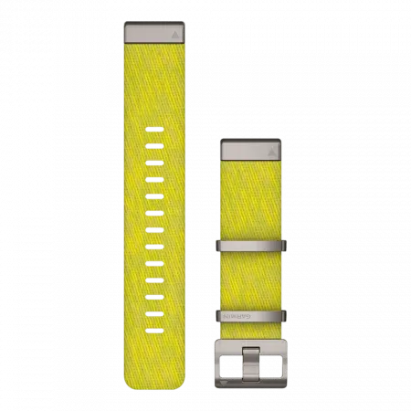 Ремінець QuickFit 22 мм, Yellow/Green жовтий/зелений жакардовий нейлоновий
