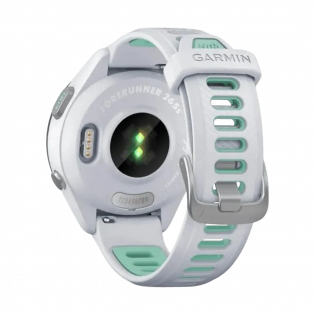 Смарт-годинник Garmin Forerunner 265S з Whitestone корпусом та Whitestone/Neo Tropic білим силіконовим ремінцем