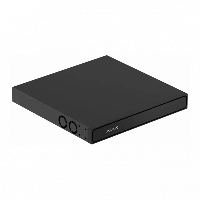 Мережевий відеореєстратор Ajax NVR H2D8PAC 16 black, HDMI 4K, 2 HDD, 8 PoE, 16 каналів, чорний, 140914.122.BL1