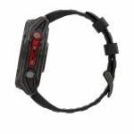 Смарт-годинник Garmin Fenix 8 51мм, MicroLED Sapphire, Titanium, Carbon Gray DLC з Black/Pebble Grey чорним/сірим силіконовим ремінцем